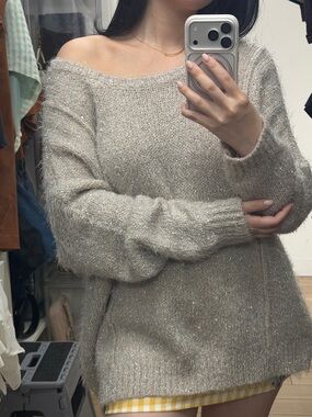 Cozy Beige shimmery Sweater